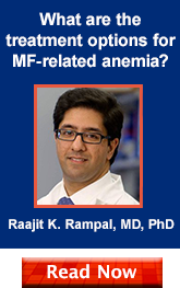 What are the treatment options for MF-related anemia?